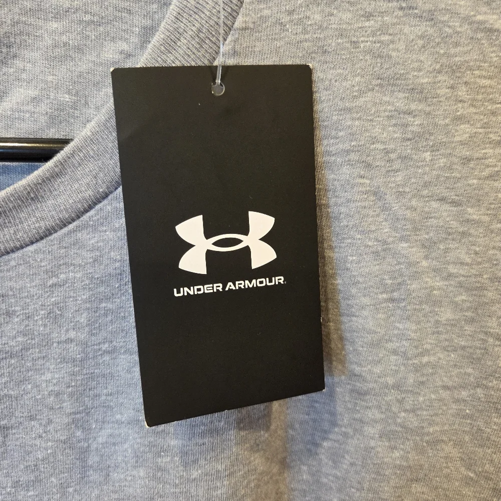 Under Armour Men’s XL Baseball Script Graphic T-Shirt Grey Loose Fit NWT - Picture 5 of 9